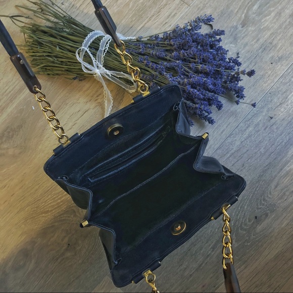 Italian Dark Blue Shoulder Bag - Picture 3 of 4